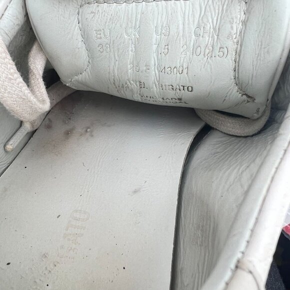 Axel Arigato Clean 90 Women Sz 7.5 White Leather Grey Suede Low Top Casual Shoes - Picture 12 of 14